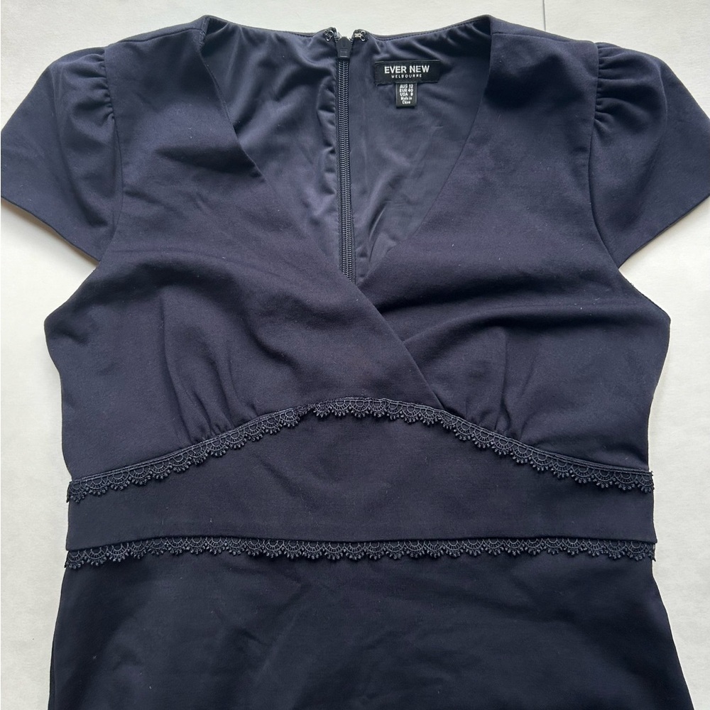Forever ever New Tasha Ponte Dress navy blue jersey stretch size 8 - Picture 10 of 10